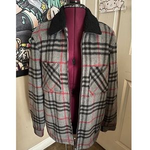 WESC Liam Shirt Jacket Grey Fleeced Lined Brand New